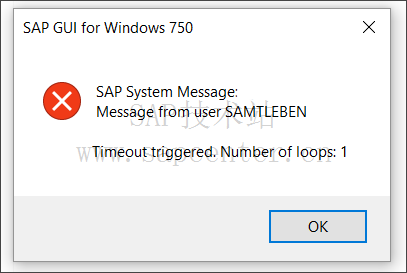 Popup message from an ABAP Daemon