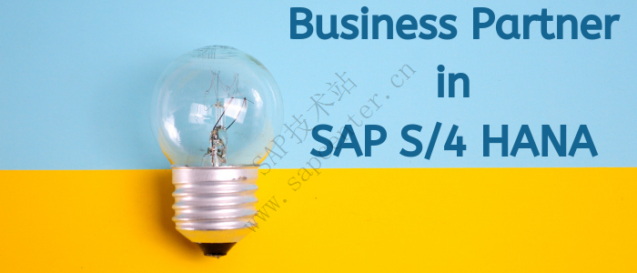 A bulb on light blue and yellow background - SAP Business Partner in S4 HANA