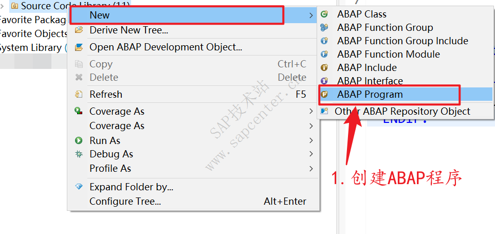 创建ABAP Program